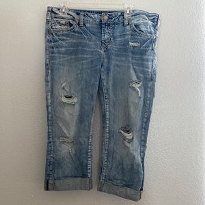 Silver Jeans Company Aiko Classic Stretch Mid Capri